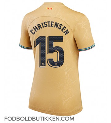 Barcelona Andreas Christensen #15 Udebanetrøje Dame 2022-23 Kortærmet